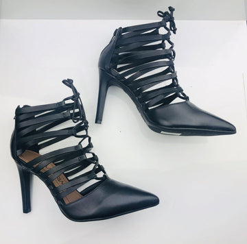 Ramarim 14-75103 Laced Up High Heel Point in Black